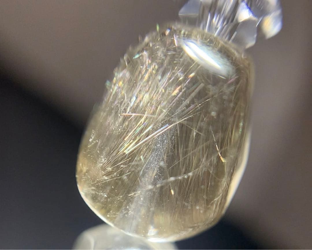 《高品質》　プラチナルチルクォーツ　ブレスレット