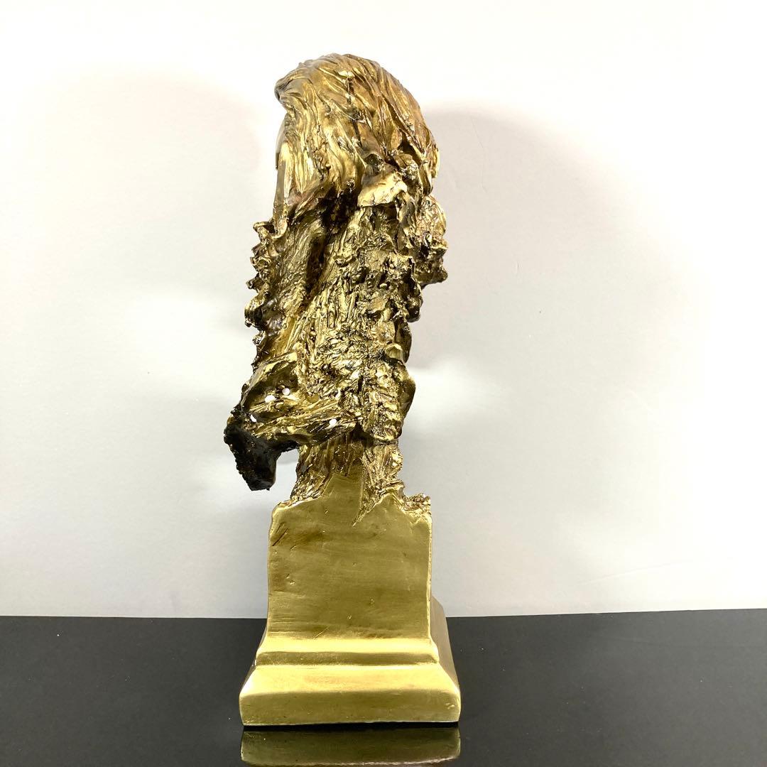 鷲 彫刻 金色 置物 アンティーク 美術品 アート イーグル