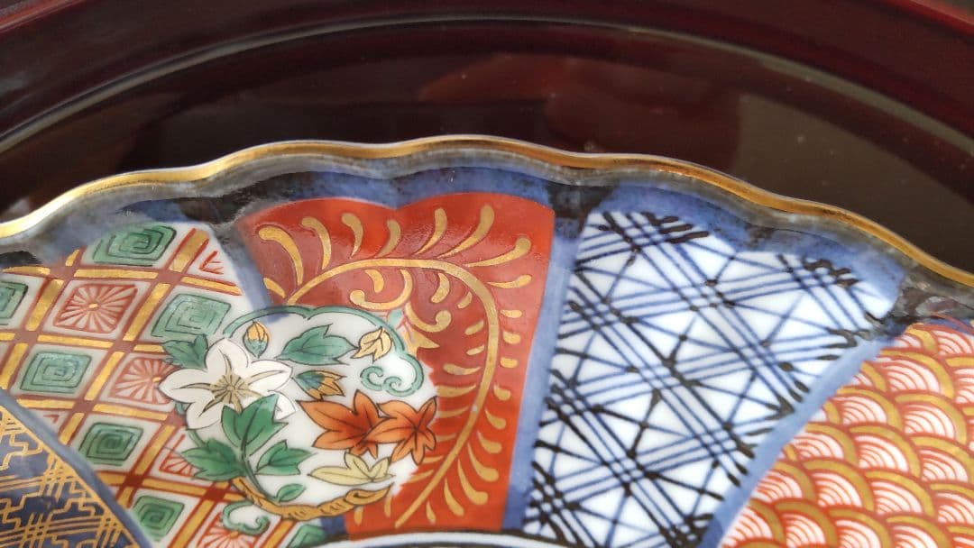 未使用 有田焼 龍峰窯 金彩祥瑞 銘々皿 3枚 古伊万里 御祝い 大きめ