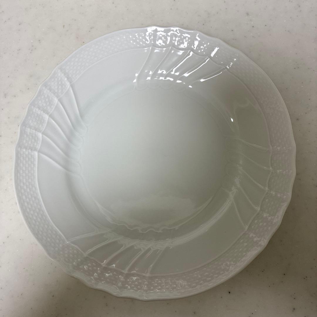 リチャードジノリ　ベッキオホワイト　デザートプレート　19.5cm×5枚