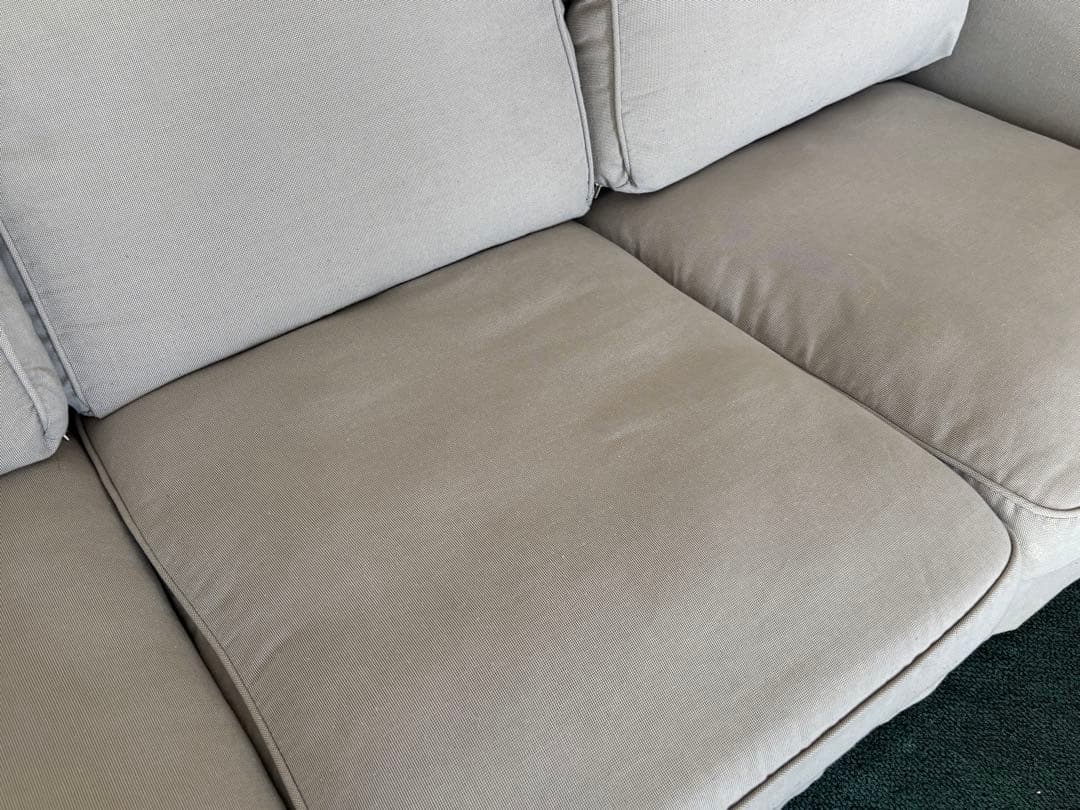 【IKEA エークトルプ】ライトグレー 3人掛けソファ