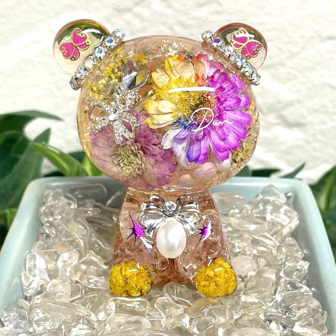 Mー548 オルゴナイト ❣️ くまさん ❣️ 置物 レジン - メルカリ