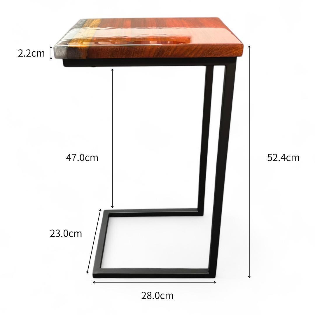 サイドテーブル アイアン 木製 コの字 アンティーク ベッド 北欧風 モダン