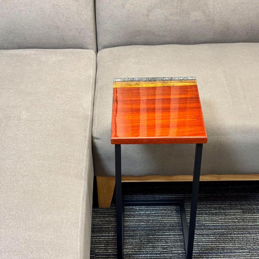 サイドテーブル アイアン 木製 コの字 アンティーク ベッド 北欧風 モダン