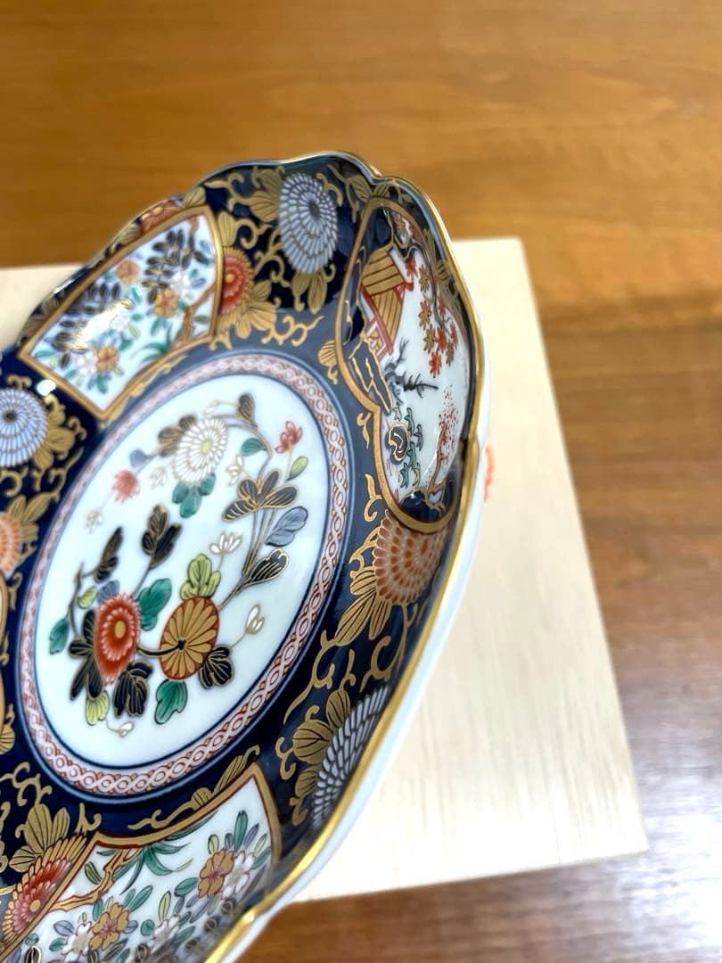 あ*ゅ様 琳派古伊万里様式　和皿揃5枚　木箱入有田焼 其泉窯 盛皿　新品未使用