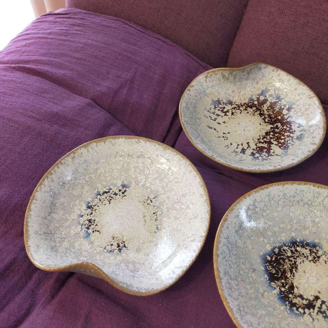 中尾哲彰　布目皿　冬銀河　五枚　未使用品