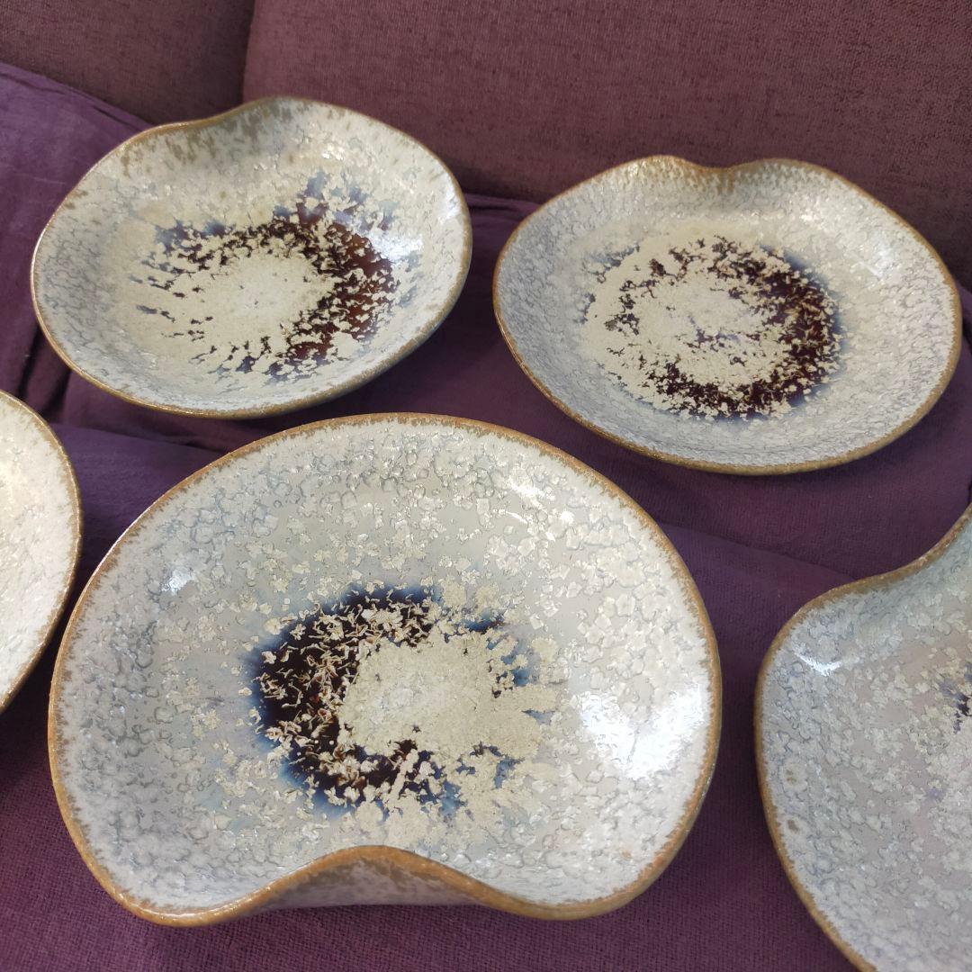 中尾哲彰　布目皿　冬銀河　五枚　未使用品