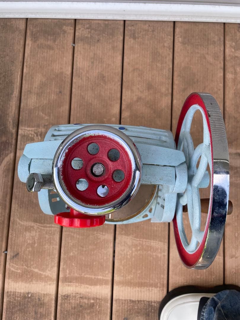 レトロ 手動かき氷機 水色