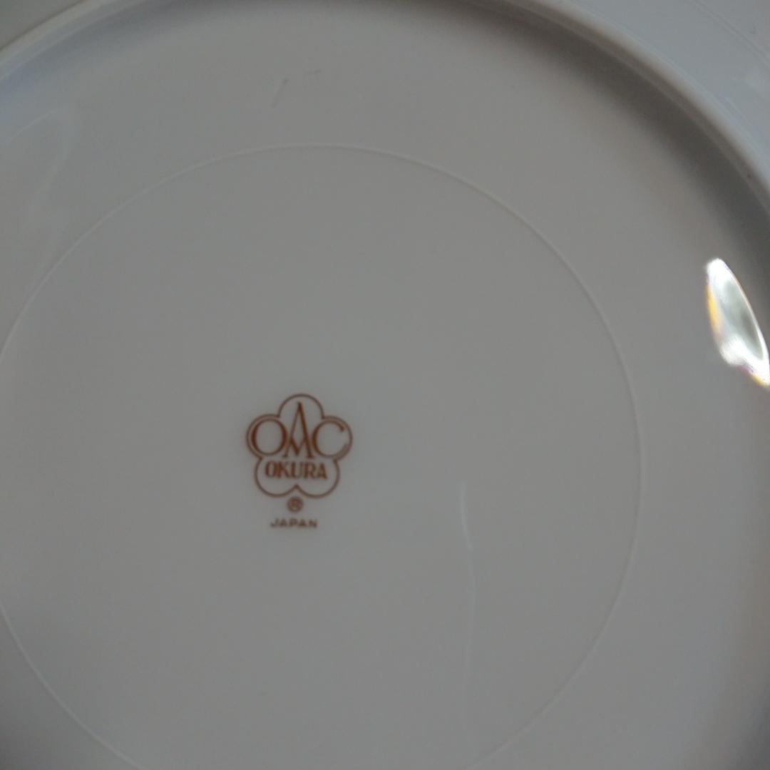 ミモザ 花言葉シリーズ 20cm デザート皿 ペア+37cm プラター 大倉陶園