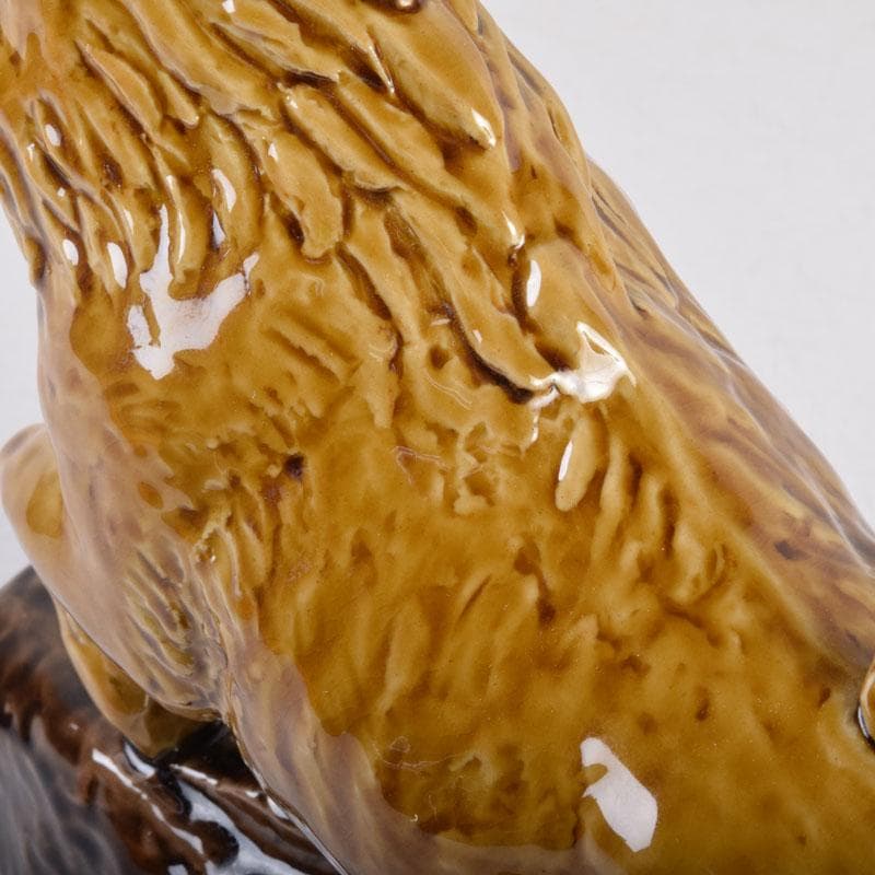 九谷焼 柳雨軒 三代八十吉 徳田正彦作 獅子 干支置物 共布共箱 C 8408A