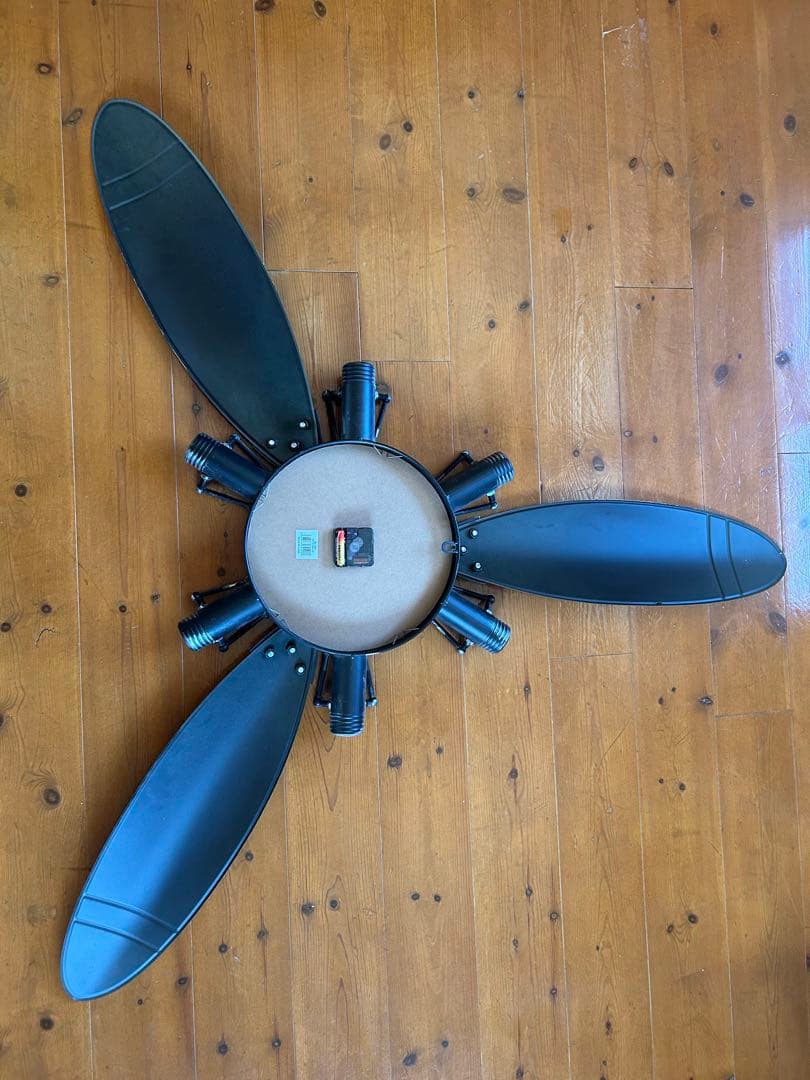 プロペラ　壁掛け時計　おしゃれヴィンテージ時計