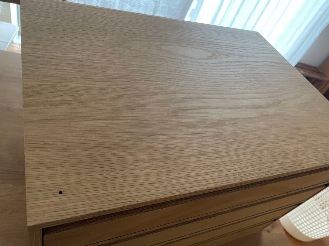 無印良品　木製収納ケース　引出し式　4段　ワイド　ナチュラル　オーク材②