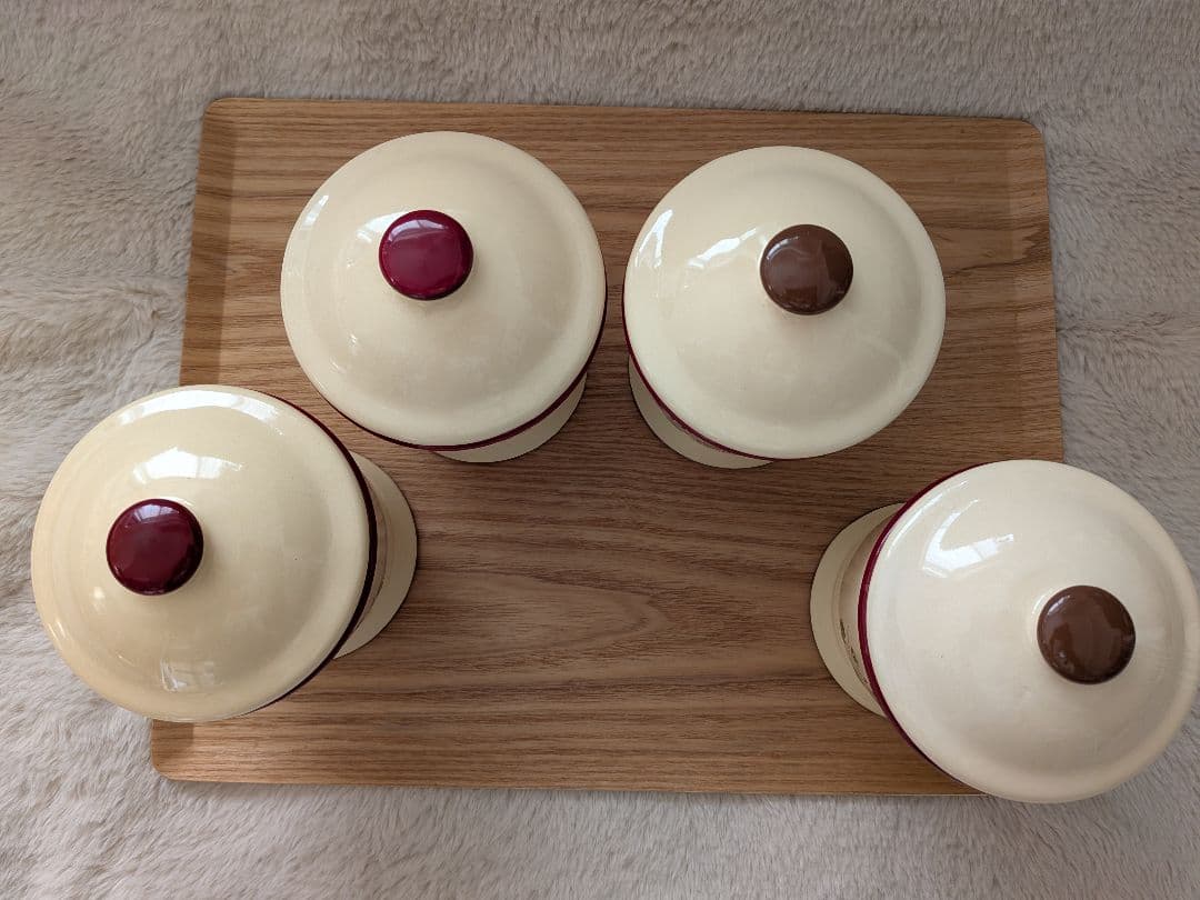 マニー　セゾンドローズ　ホーロー　キャニスター　4点セット