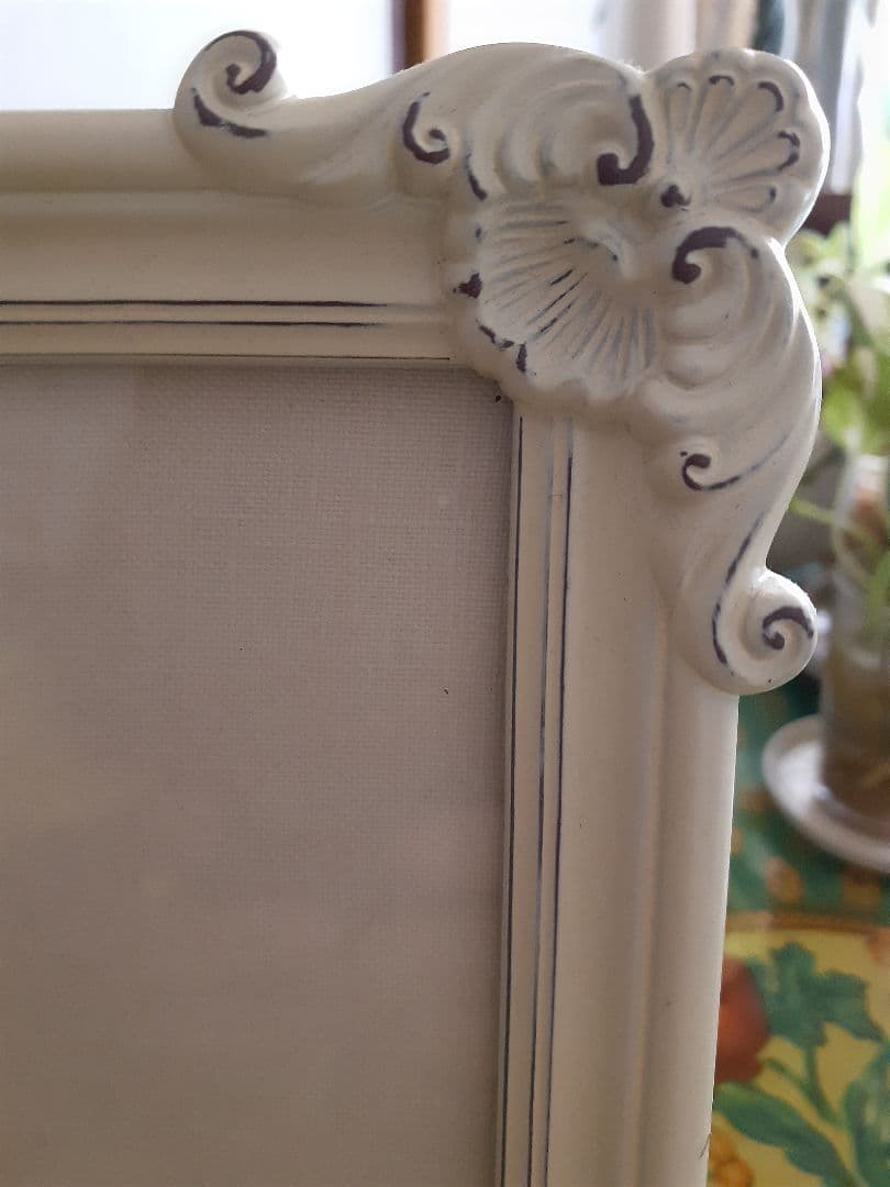 戸塚刺繍(美品) 花柄デザインの楕円形ミラー　他に ウェルカム額(追加)