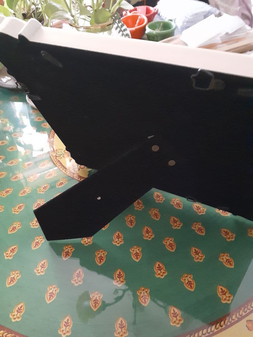 戸塚刺繍(美品) 花柄デザインの楕円形ミラー　他に ウェルカム額(追加)