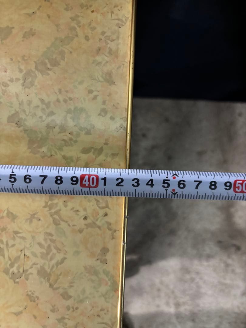 昭和レトロ キッチンワゴン 中古品 花柄 絶版 ガラス戸 アンティーク 家具