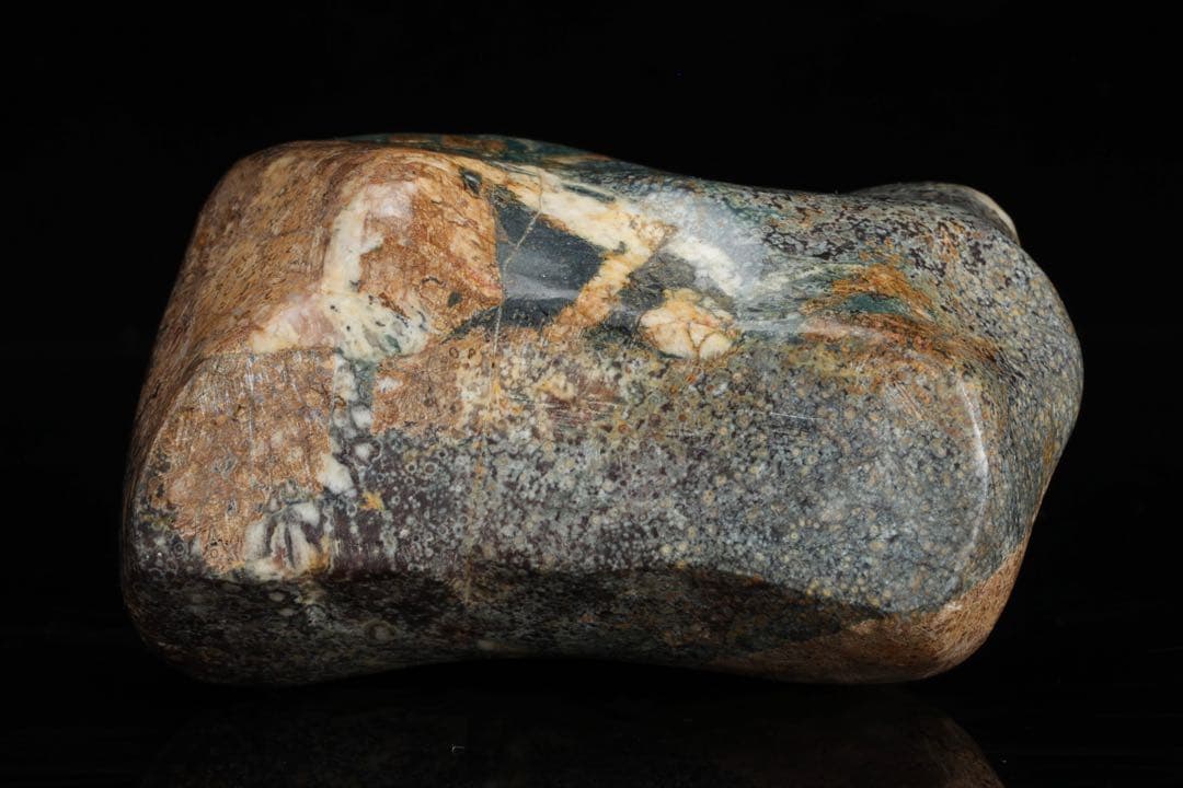 菊花石 白菊 紋石 台座付 1.4kg 鑑賞石 原石 天然石 水石 盆石 鉱物