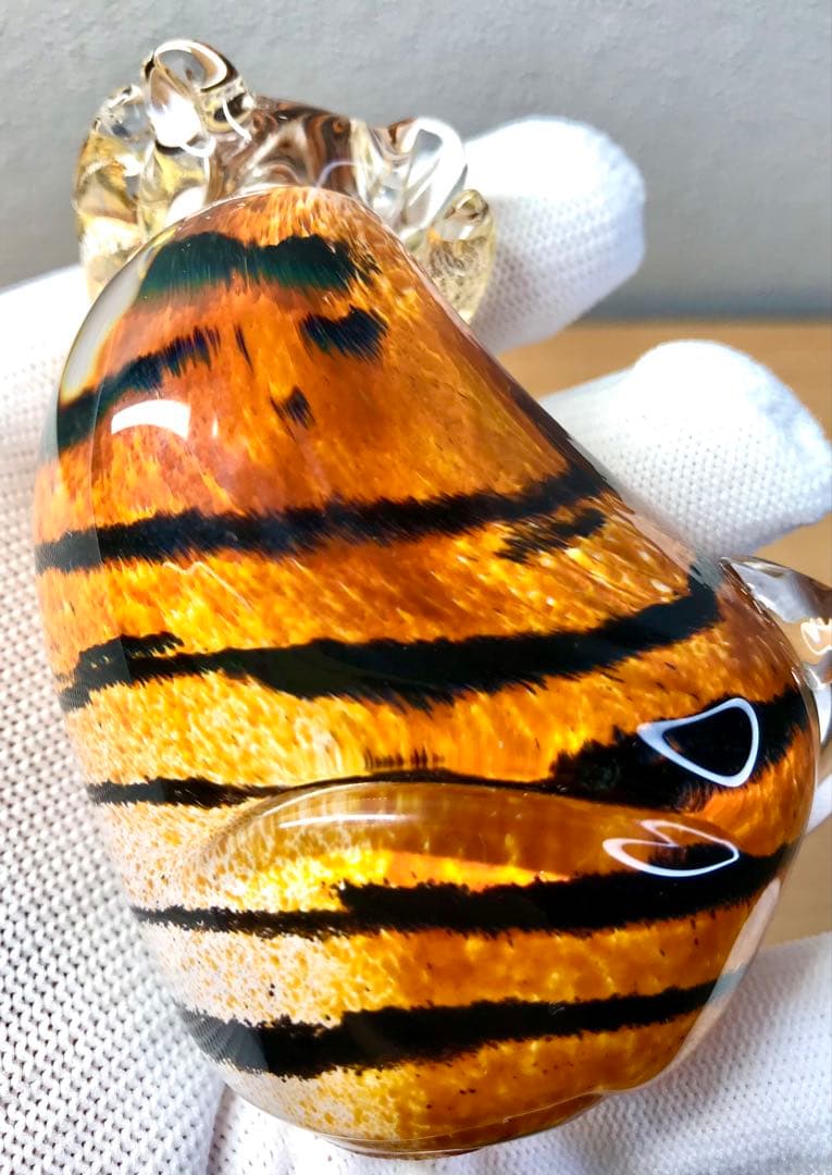 ノグチミエコ　Fusion factory glass art 虎 ガラス