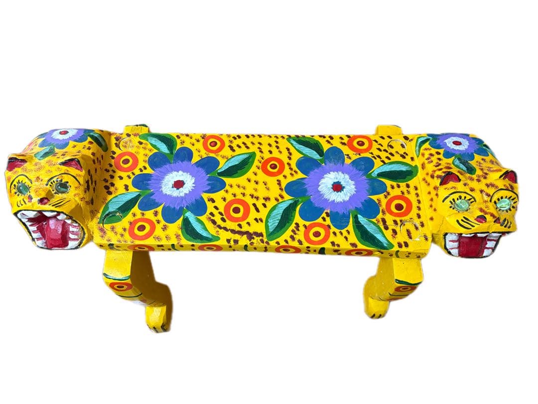 テ*ー様 グアテマラ民芸 手彫り 木製ベンチ 飾り台 アジアン家具