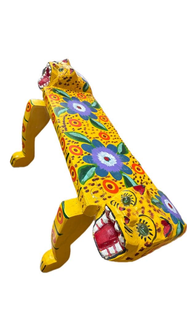 テ*ー様 グアテマラ民芸 手彫り 木製ベンチ 飾り台 アジアン家具