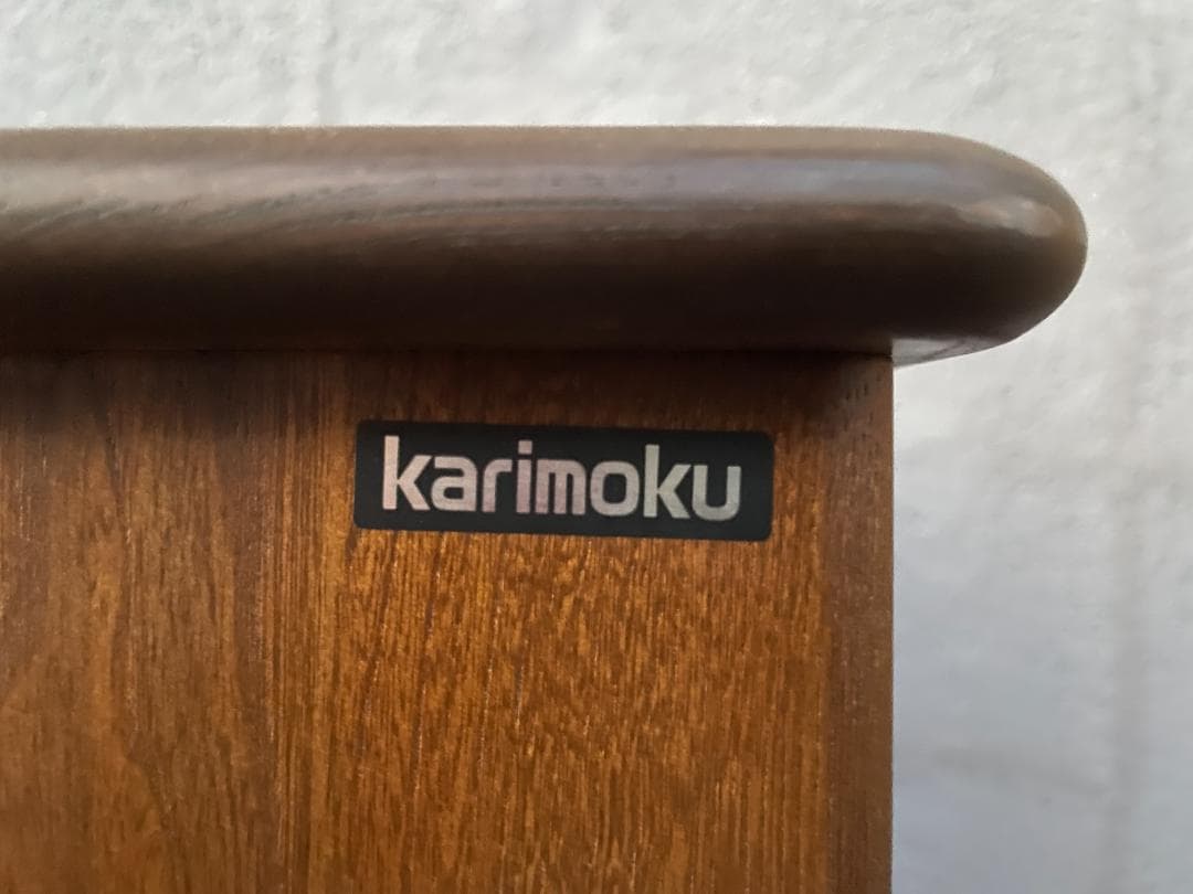 ★状態〇★ オールド カリモク コロニアル マガジン ラック 電話台 テレフォン