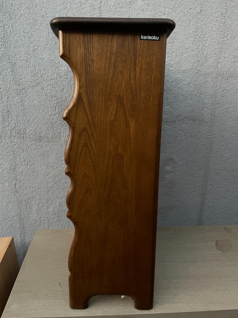 ★状態〇★ オールド カリモク コロニアル マガジン ラック 電話台 テレフォン