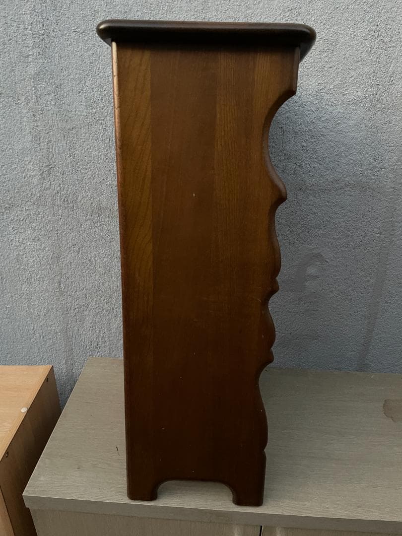 ★状態〇★ オールド カリモク コロニアル マガジン ラック 電話台 テレフォン