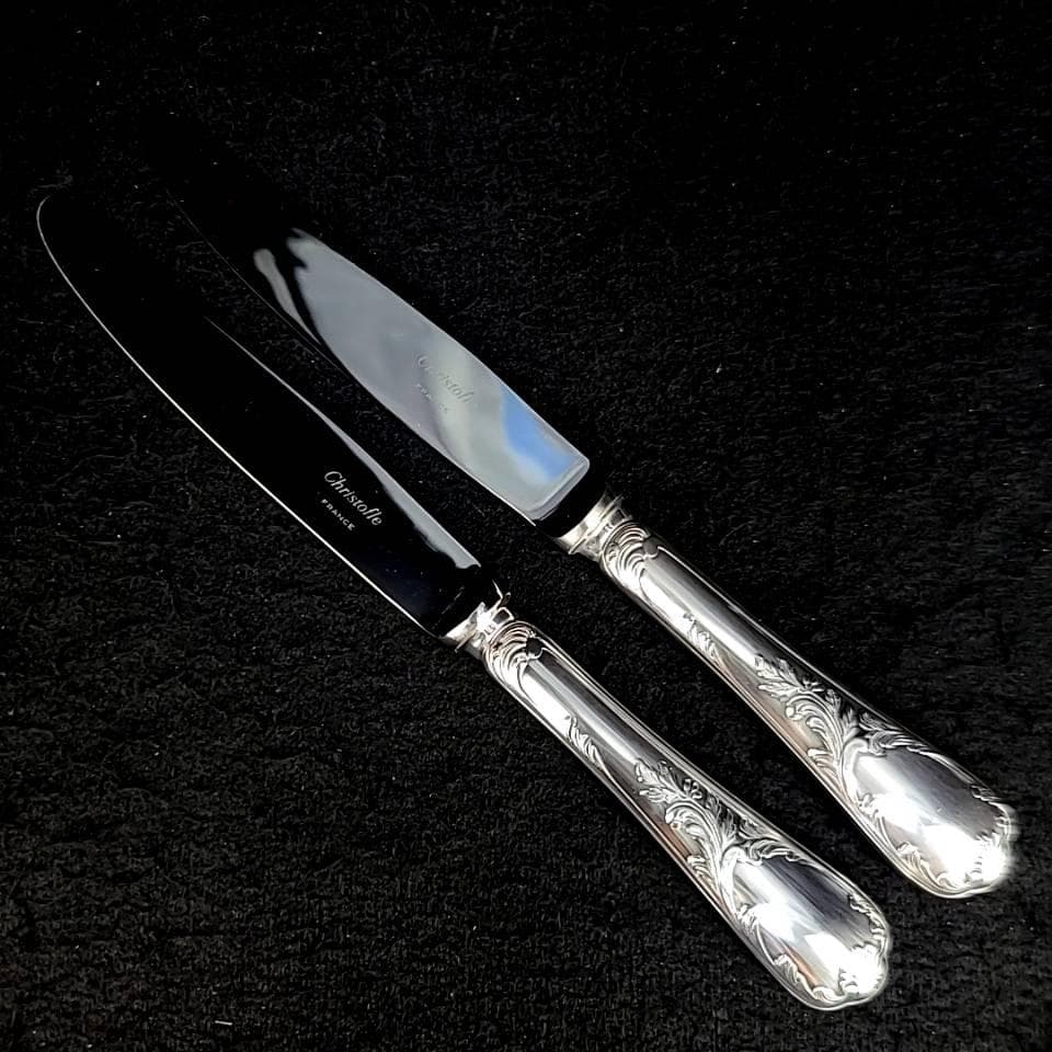 /美品/クリストフル　マルリー　フォーク　ナイフ　スプーン　6本セット　箱つき