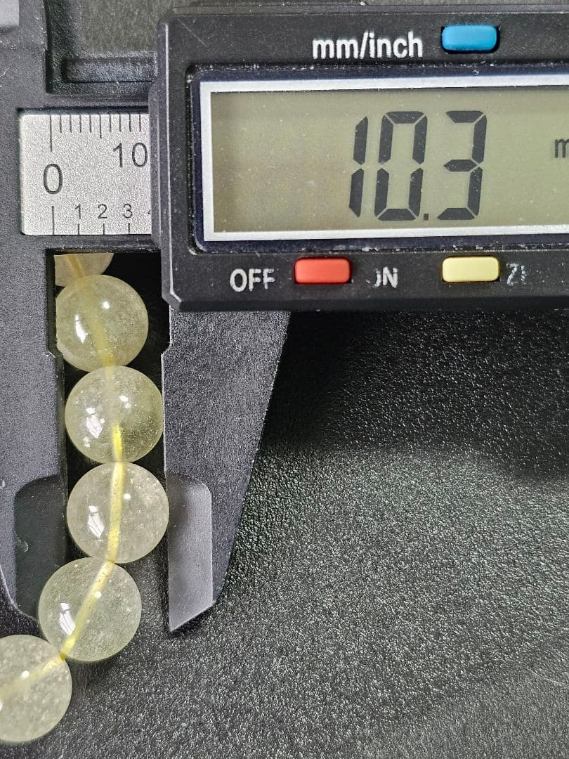 10mm　希少✴リビアングラス　ブレスレット&ペンダントトップ　インパクトガラス