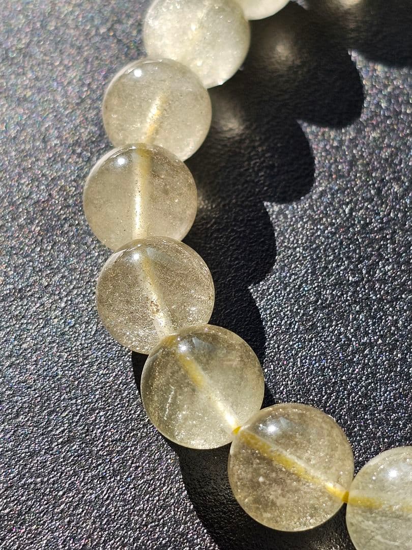 10mm　希少✴リビアングラス　ブレスレット&ペンダントトップ　インパクトガラス