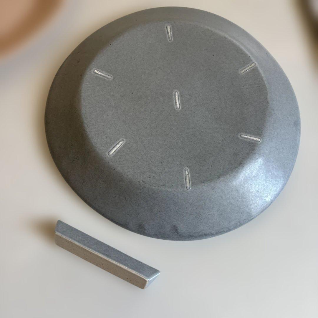 村上雄一さんリムプレートカトラリーレスト4点セット薄墨色桜色