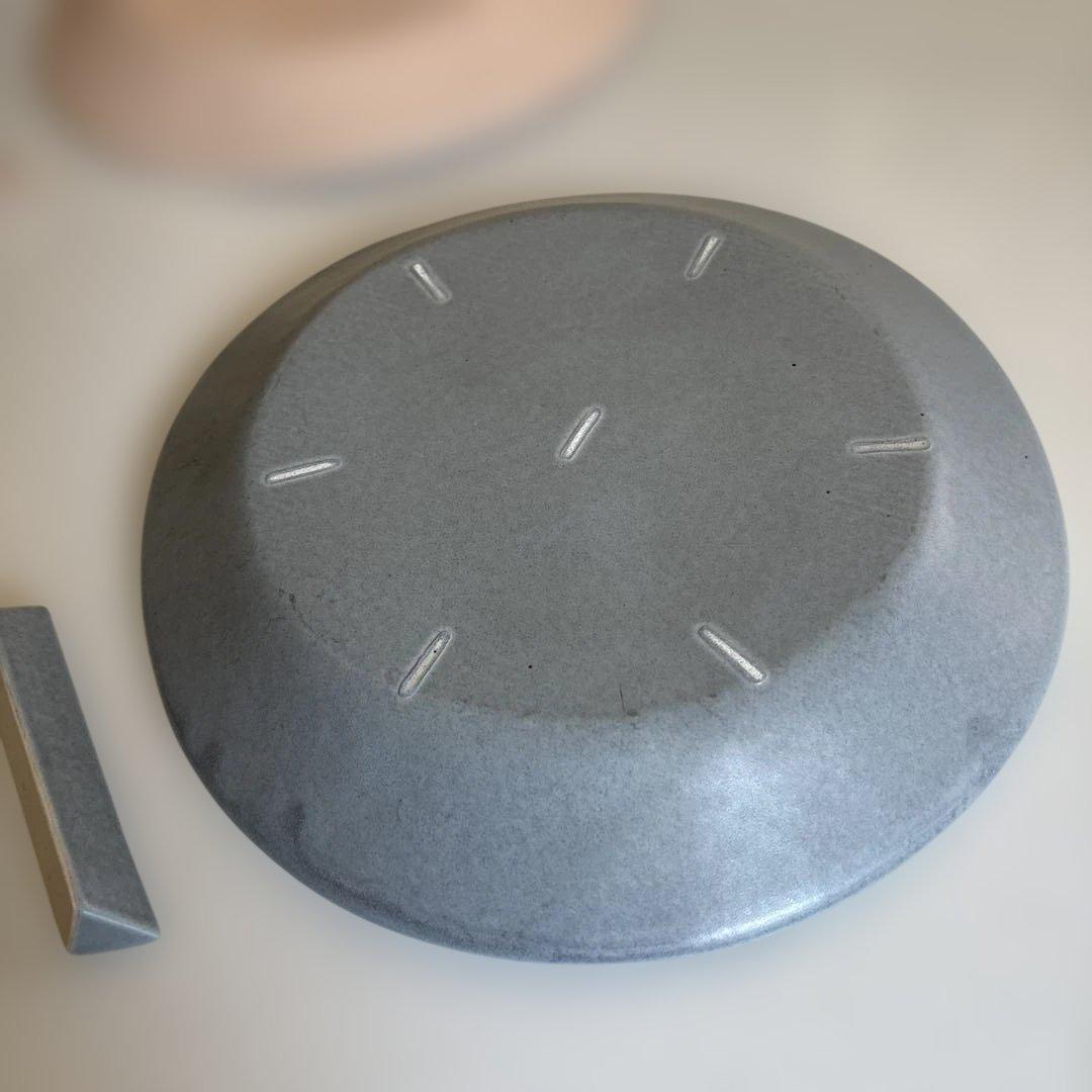 村上雄一さんリムプレートカトラリーレスト4点セット薄墨色桜色