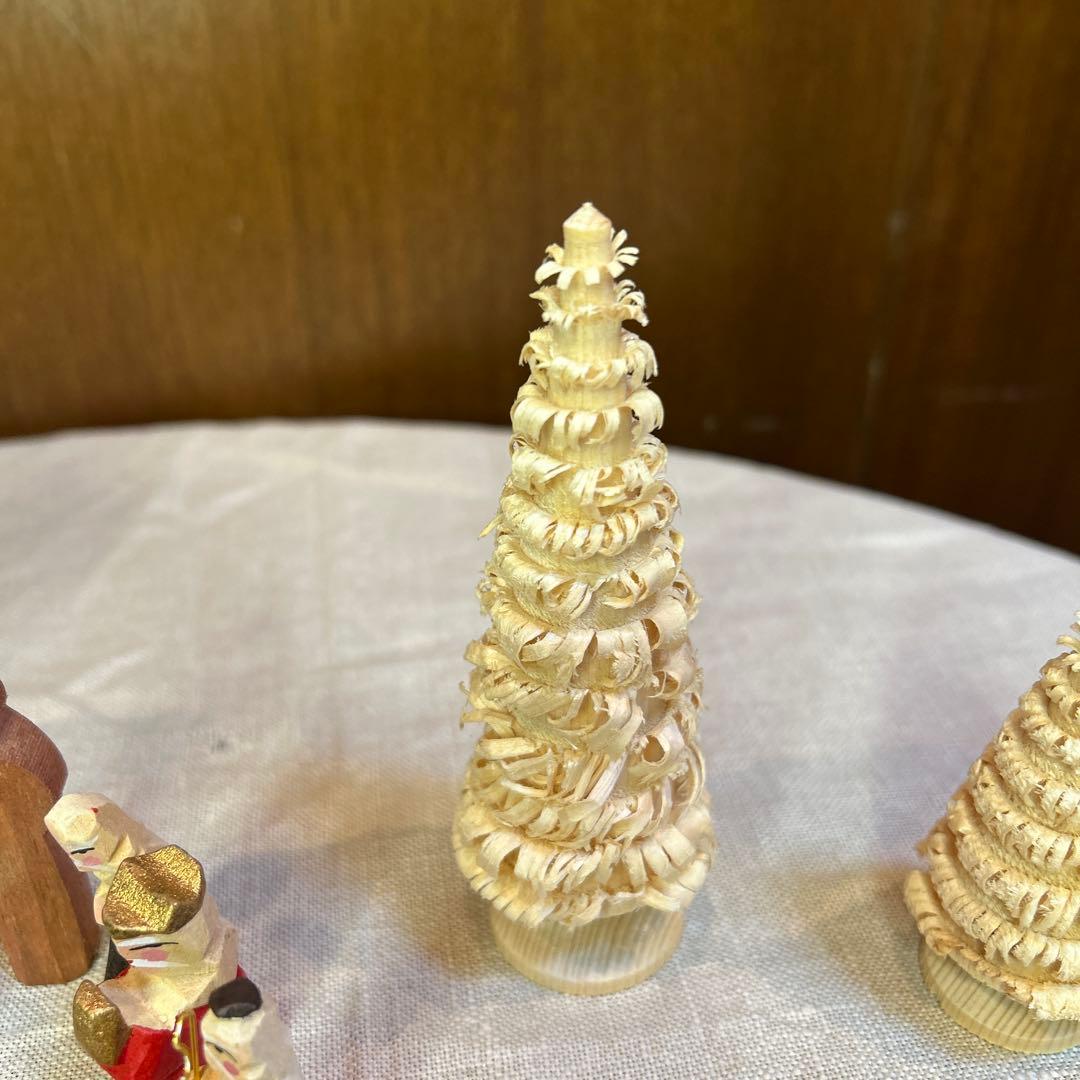 貴重ヴィンテージ未使用クリッペ木製ミニクリスマスキリスト降誕セット