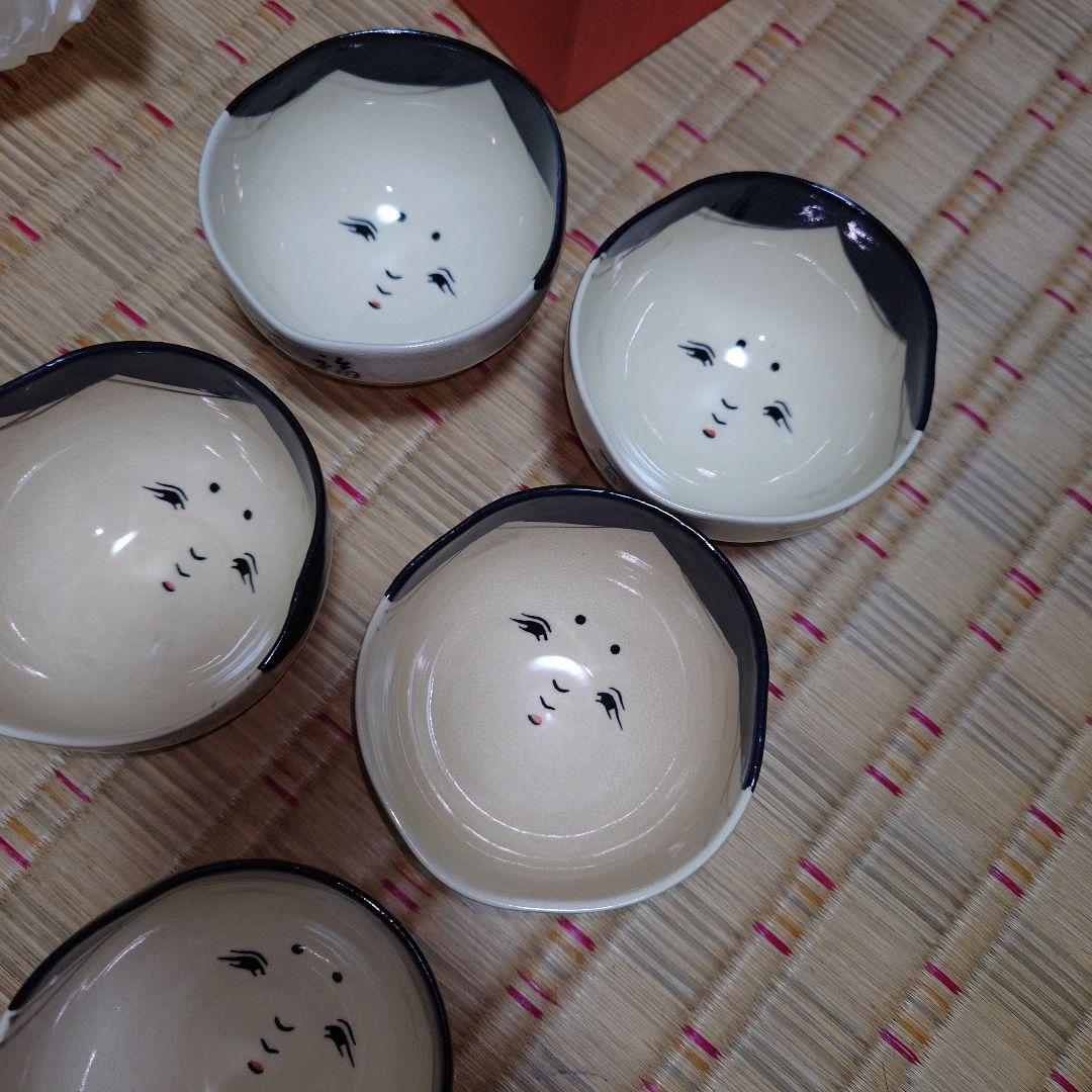 おたふく型陶器 5個セット