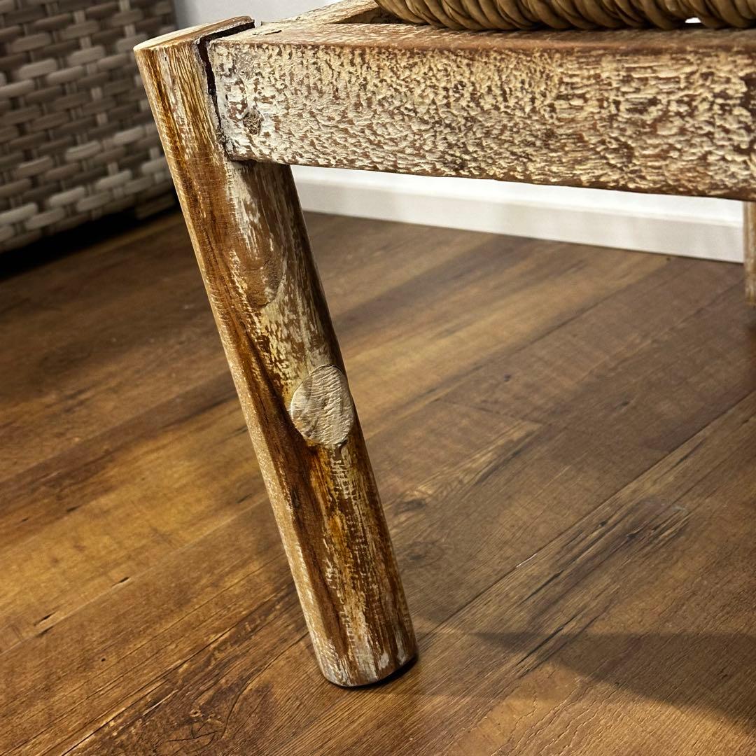 大訳あり】シンセティックラタン×チーク無垢材モダンチェア 通常88,000