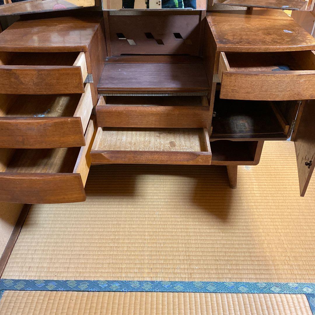 推定昭和43年(1968)千葉の松戸で手渡し可！ 昭和レトロ三面鏡アンティーク