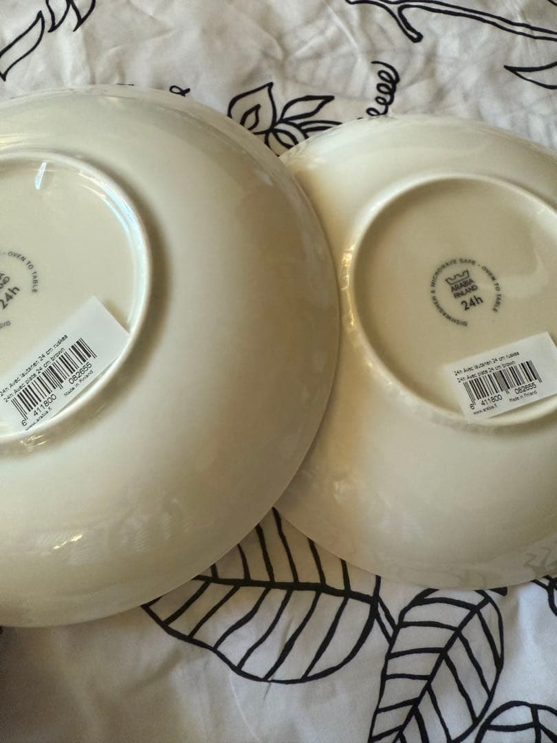 廃盤ARABIA 24H avec 24cm パスタプレート　ベージュ2枚セット