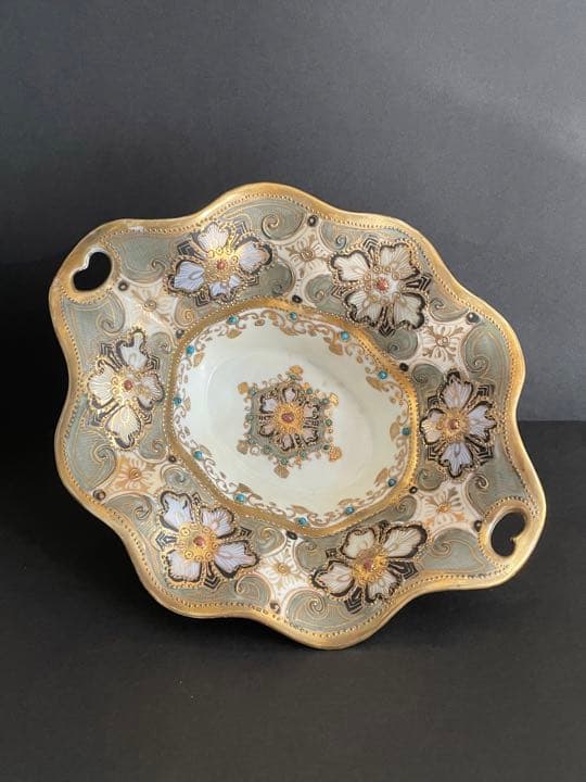 オールドノリタケ　脚付き菓子鉢