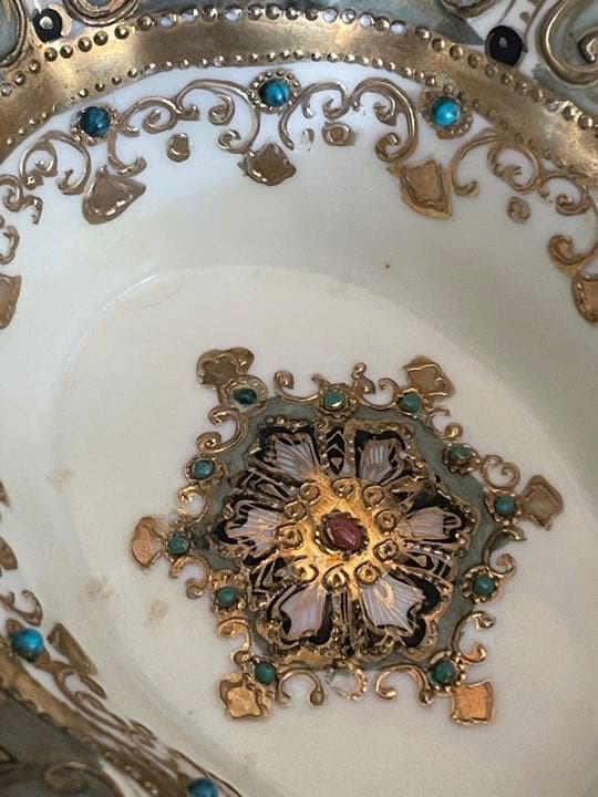 オールドノリタケ　脚付き菓子鉢