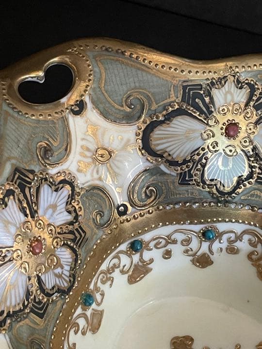 オールドノリタケ　脚付き菓子鉢