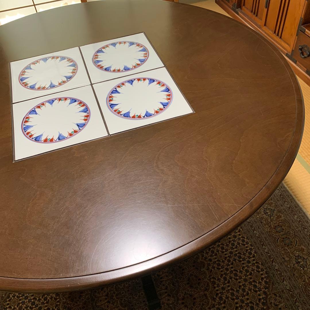 お値下げ！MORISHIGE モリシゲ　円形木製テーブル シンプルデザイン