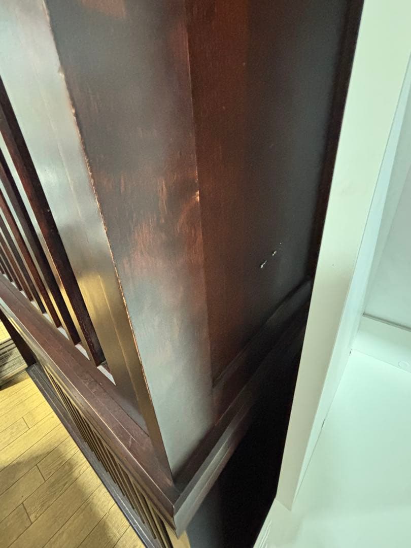 T52 木製食器棚 ダークブラウン