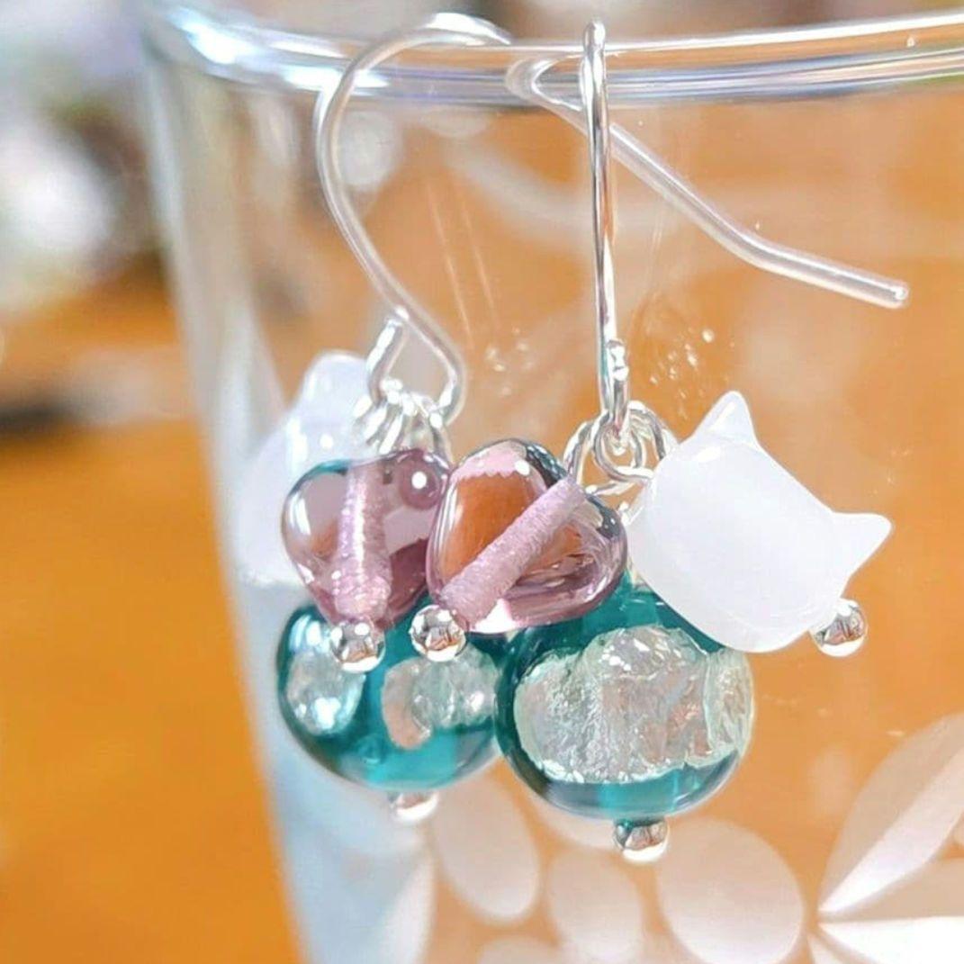 専用です☆猫さんとチェコビーズとオニキスのピアス　他13品