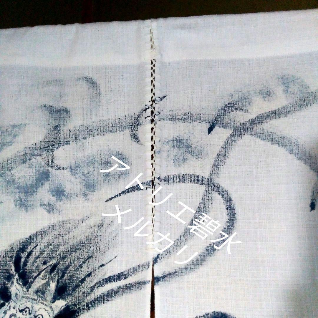 暖簾『風神雷神』水墨画家による肉筆 一点物 - メルカリ