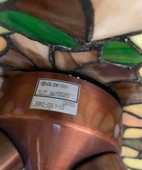 ステンドグラス　天井照明　照明　シェード　花柄　札幌　シーリングライト