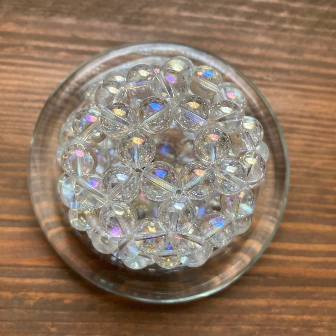 ブルーコーン フラーレン 神聖幾何学 宇宙テーマ エンジェルオーラ水晶 10㎜