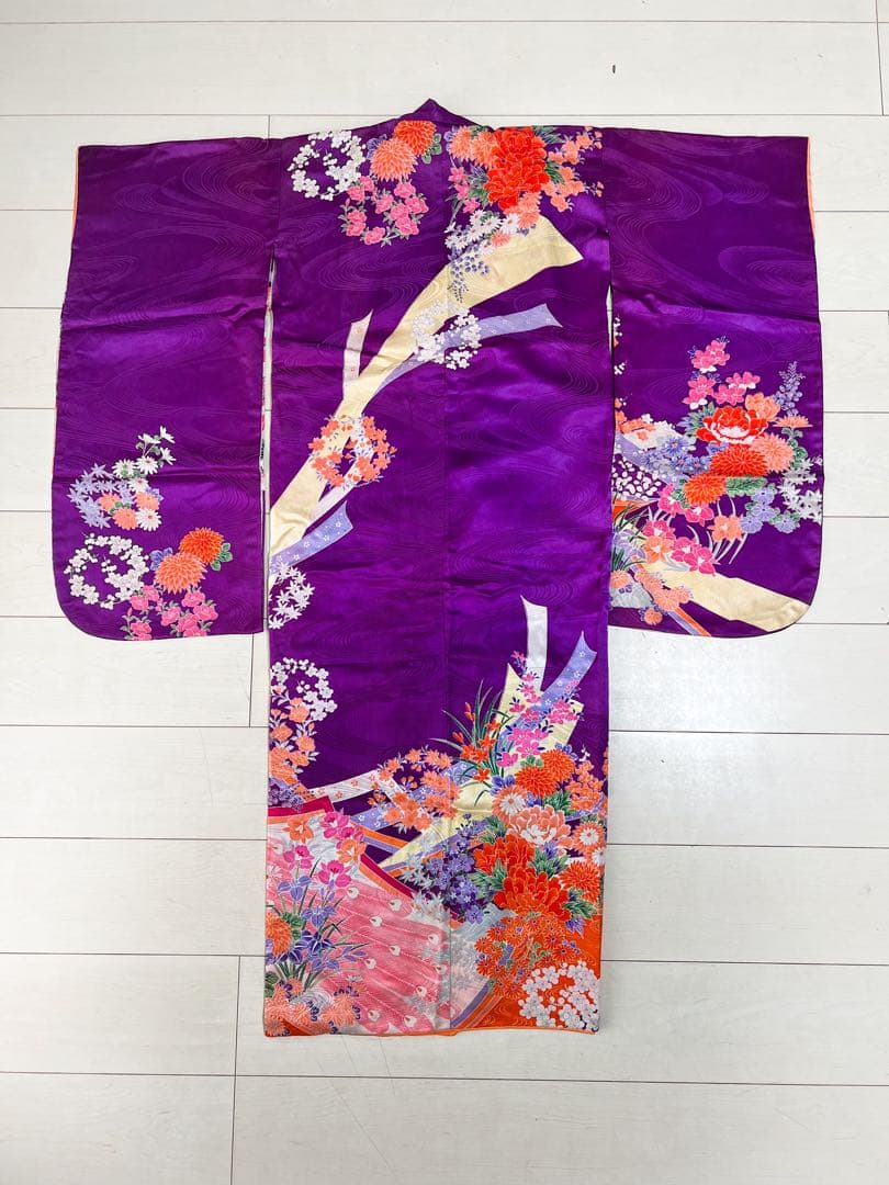 【週末セール！！】アンティーク着物　七五三　7歳　フルセット　紫