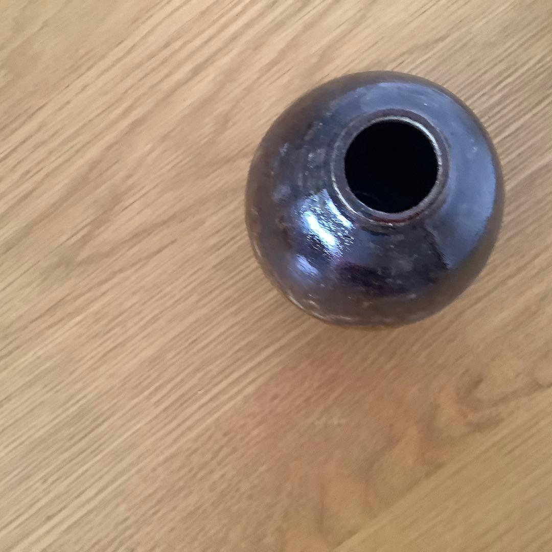 名工 ！】吉備焼 水川義雄(陶芳)作 花瓶 共箱共栞付 師：人間国宝近藤