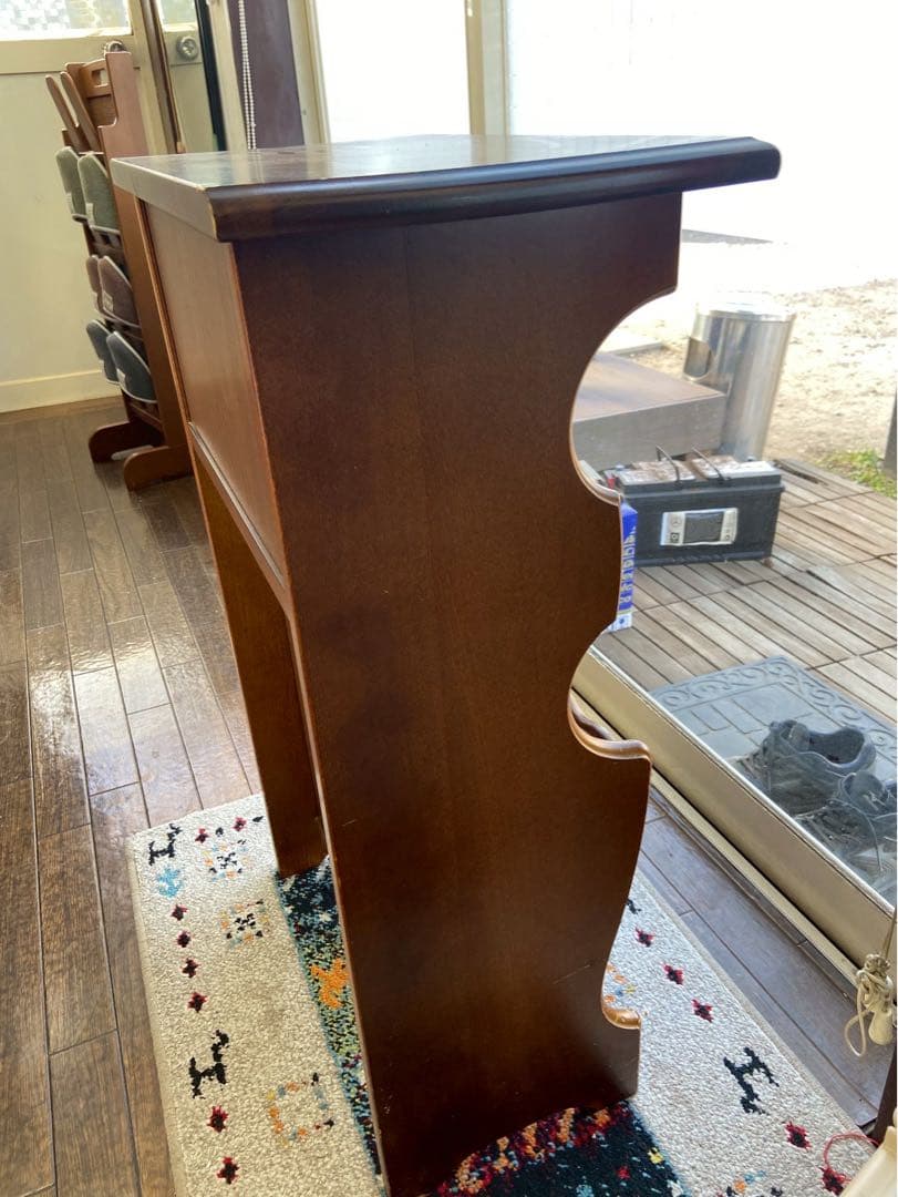 オールドカリモク マガジンラック／サイドキャビネット 木製 ヴィンテージ