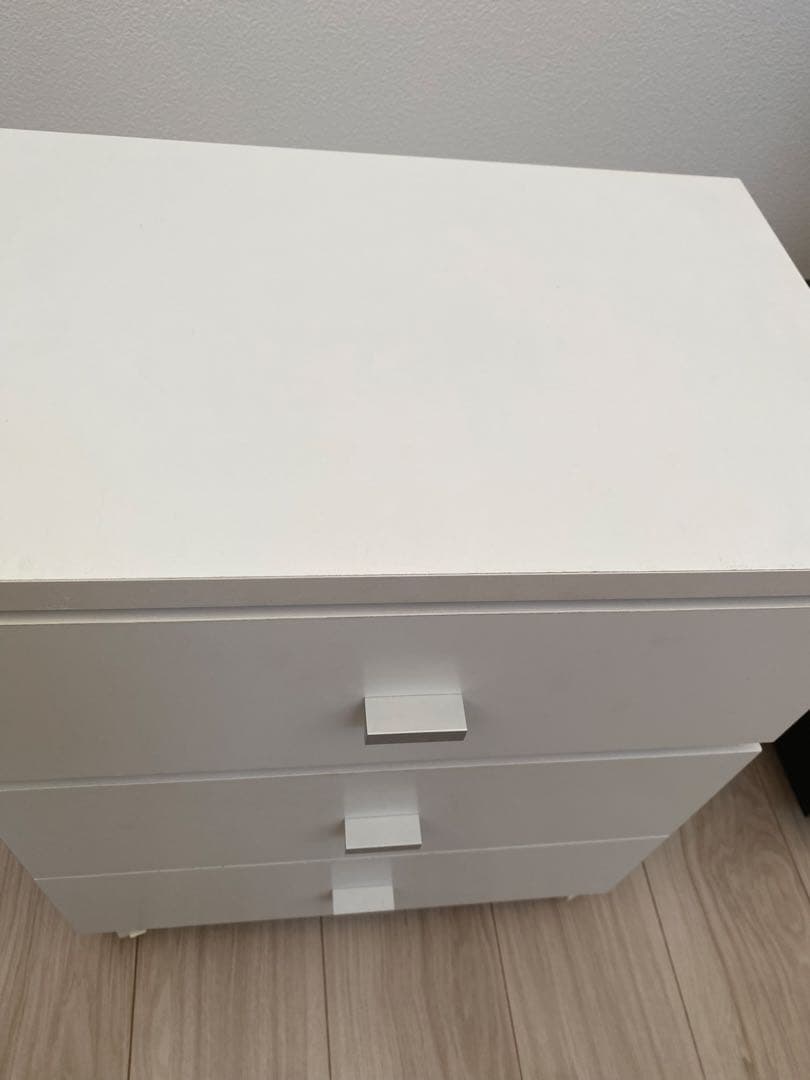 ホワイト ドレッサー ワゴン　鏡　ミラー　キャスター付